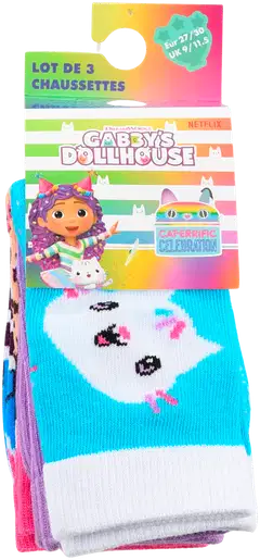 Gabby's Dollhouse lasten laadukas sukka 3 paria - Pack 1 - 1