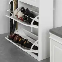 SoBuy kenkäkaappi valkoinen FSR94-W - 6