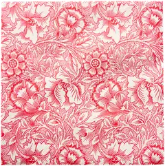 William Morris Pink & Poppy punavalkoinen lautasliina 20kpl/33cm - 1