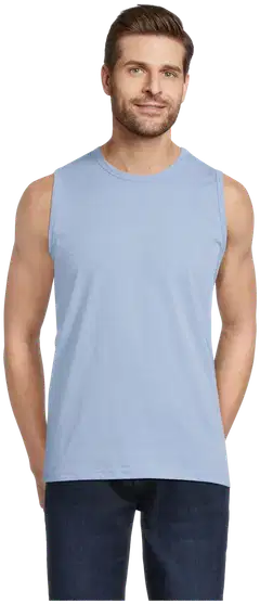 House miesten hihaton t-paita 195HNOS1 - light blue melange - 1