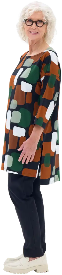 RATIA® naisten trikootunika Martta Muumaa - vihreä/ruskea - 4