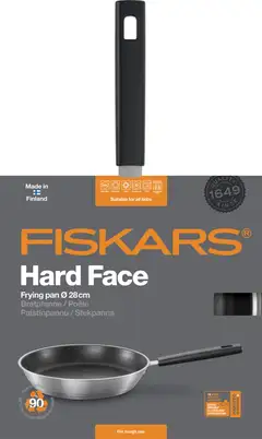 Fiskars Hard Face 28 cm teräs paistinpannu - 2