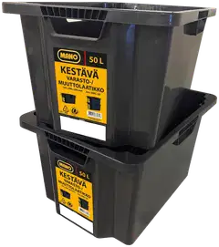 MANO varasto/muuttolaatikko 50 l musta - 5