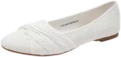 WKLY. naisten ballerinat Menorca Twist - WHITE - 3