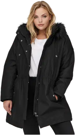 ONLY CARMAKOMA naisten parkatakki Carirena - Black - 3