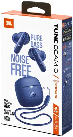 JBL langattomat vastamelunappikuulokkeet Tune Beam 3, sininen - 9