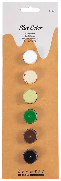 Creativ Company plus color -ask.maali luonnonrusk. 6x5ml - 2