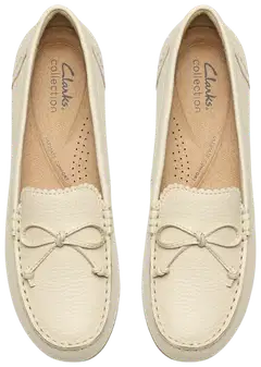 Clarks Elliotte Sail naisten mokkasiini - Cream Leather - 5