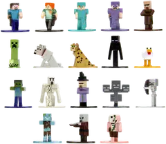 Jada Minecraft keräilyhahmot, 4 cm, metallia (die-cast), 18 kpl/pakkaus - 3