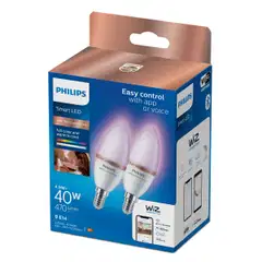 Philips Smart Lighting LED-filamenttilamppu 5W C37 E14 2200-6500K 470lm RGB 2 kpl - 4