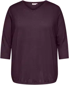 ONLY CARMAKOMA naisten pluskoon neulepaita Carlina - Plum Perfect - 1