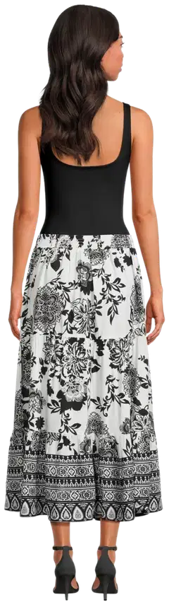 Margaux Riviera naisten hame SDL-010 - WHITE/ BLACK AOP - 3