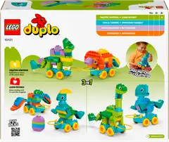 LEGO® DUPLO Town 10451 Dinosauruksia pyörien päällä – 3in1-setti - 3