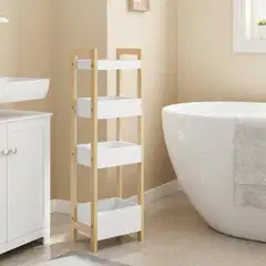 SoBuy säilytyshylly valkoinen FRG226-H-WN - 4