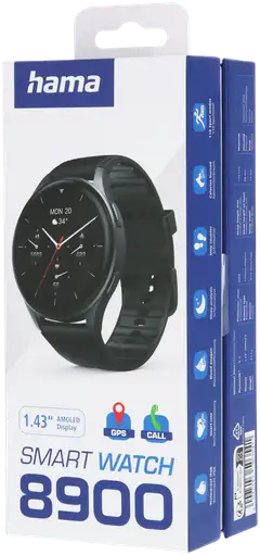 Hama Smart Watch 8900 älykello, GPS, AMOLED 1.43", IP68, tummanharmaa/musta - 15