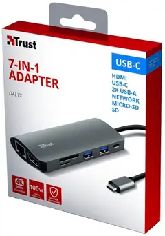 Trust Adapteri Dalyx usb-c 7 in 1 multiport - 3