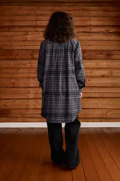Reino&Aino naisten flanellitunika - grey check - 5