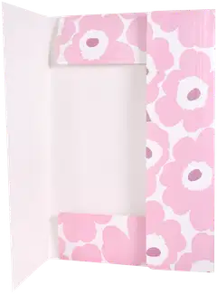 Marimekko kulmalukkokansio A4 Unikko vaaleanpunainen - 2