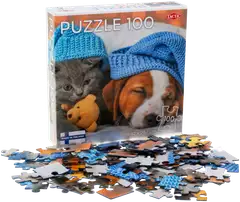 Tactic palapeli Cute Kitten and Sleepy Dog 100 palaa - 2
