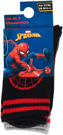 Lasten Spiderman sukka 3pr, laadukas kangas - pack1 - 3