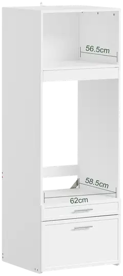 SoBuy pesukonekaappi valkoinen BZR230-W - 3