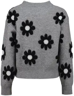 Hailys naisten neule fl44eur dlr-pr2409139 - grey marl/black flower - 3