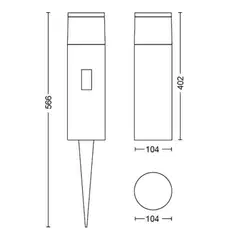 Philips Hue Calla -lisäpylväsvalaisin ulkokäyttöön 8W 2000-6500K 590LM musta - 2
