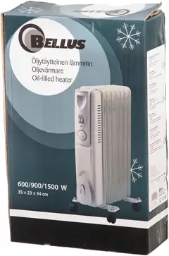 Bellus öljytäytteinen lämmitin 1500W - 3