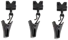 Ihanin U-verhokiskon liu'ut nipistimellä musta 20kpl - 2