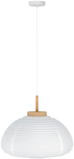 EGLO riippuvalaisin SUMMERHILL valkoinen paperivarjostin/puu - 5