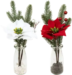 Joulukukka-asetelma 27 cm M - 1