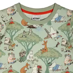 Muumi lasten t-paita Lomapäivä 592098 - Vaaleanvihreä - 2