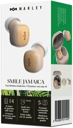 House of Marley langattomat nappikuulokkeet Smile Jamaica, beige/puu - 3