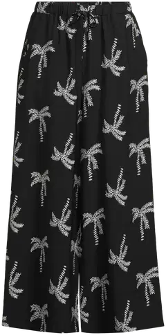 TEX naisten leveälahkeiset housut I282861 - BLACK 1 - 2