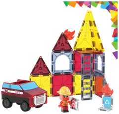 Magna-Tiles palo- ja pelastusasema 27 osaa - 2
