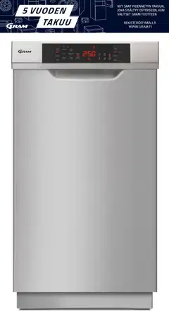 Gram astianpesukone 4330-90RT X/1 teräs - 1