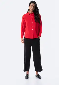 TEX naisten housut napeilla I28159 - BLACK 1 - 4