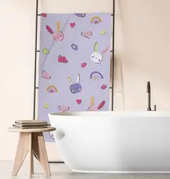 Ciraf lasten kylpypyyhe Bunny 70x140 cm liila - 8