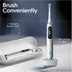 Oral-B iO 10 Stardust White -sähköhammasharja, 1 vaihtoharja, 1 lataava matkakotelo, Designed by Braun - 5