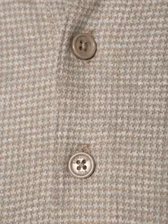 London Fog miesten pitkähihainen jacquard jersey -pikeepaita 194L292607 - Beige - 5
