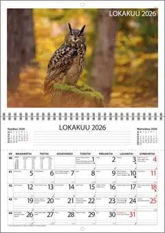 Ajasto seinäkalenteri Luontomappi - 2