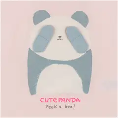 Tex Baby vauvojen trikoopusero Panda kurkistaa I990311 - PINK LIGHT 2 - 3