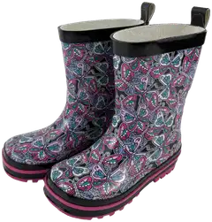 Ciraf lasten kumisaappaat Butterfly RB - black/pink - 1