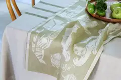 Lapuan Kankurit keittiöpyyhe Kissanpäivät 46x70 cm, valko-oliivi - 2