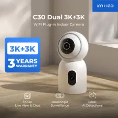 Imilab C30 Dual 3K+3K WiFi -valvontakamera kahdella objektiivilla sisäkäyttöön CMSXJ111A - 27