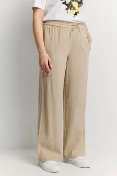 Finlayson naisten pellavahousut - Taupe - 3