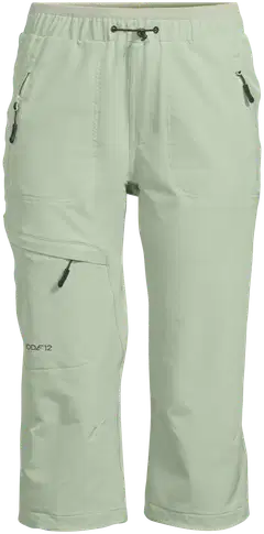 Luode12 naisten retkeilycaprit loose-fit 223L182669 - reseda - 2