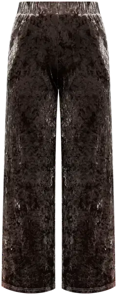 WKLY. naisten samettijuhlahousut wide leg 222W382676 - Cocoa - 1