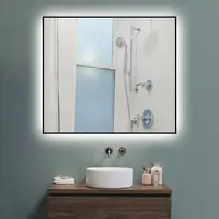 Tammiholma valopeili TIPPERARY musta kehys 80x 70 cm - 3