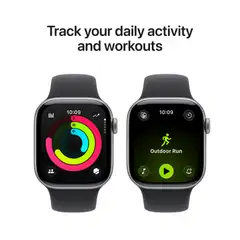 Apple Watch Series 11 GPS + Cellular 46mm tähtiharmaa alumiinikotelo, musta sport ranneke - M/L - MFCA4QN/A - 4